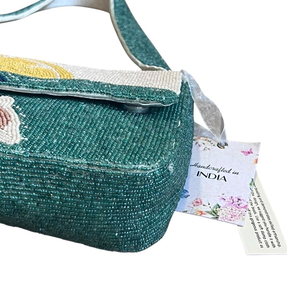 Handcrafted in India NWT Beaded Shoulder Bag Diver Swim Sun Viral TJ Maxx - Picture 6 of 14